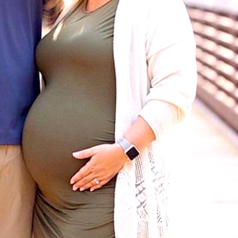 Olive Green Maternity Dress